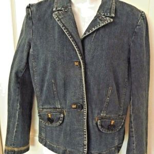 Casual Corner Annex Denim Blazer Small Petite